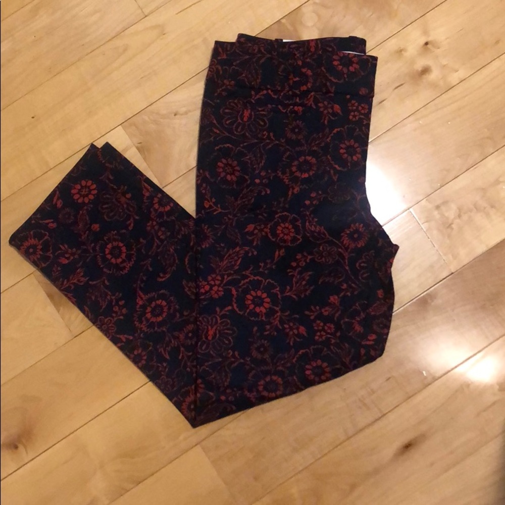 NWT LOFT Printed Riviera Pant Cropped Marissa Fit